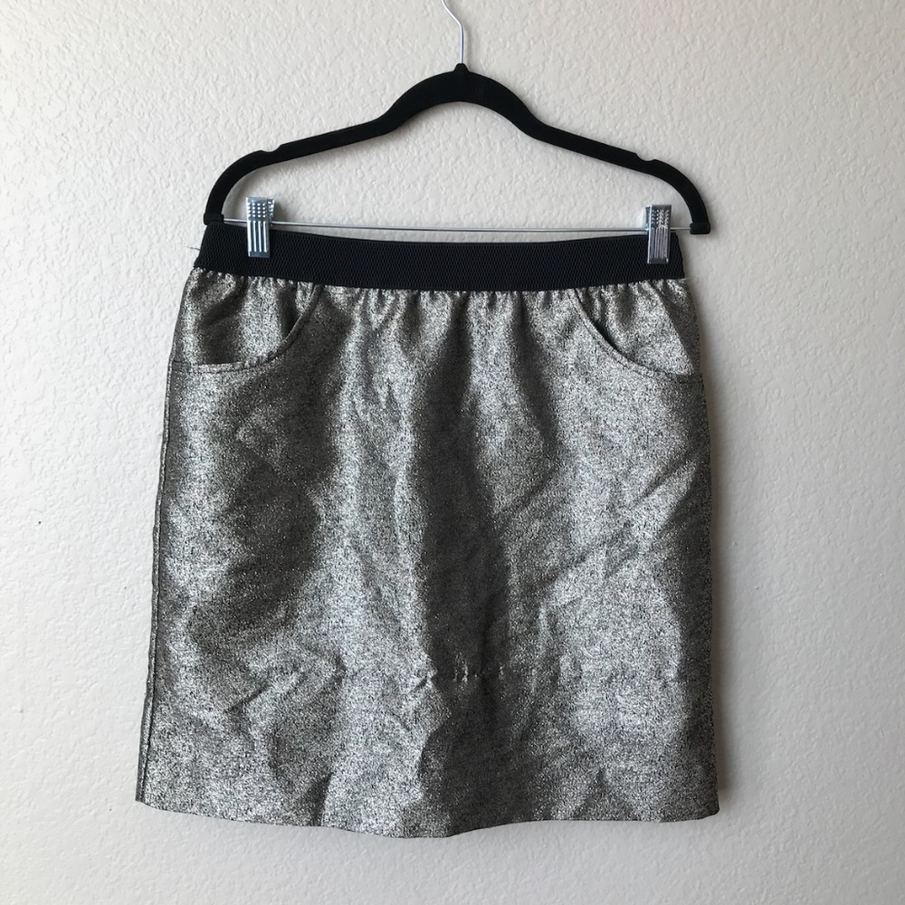 Women's Gold Shimmer Mini Skirt